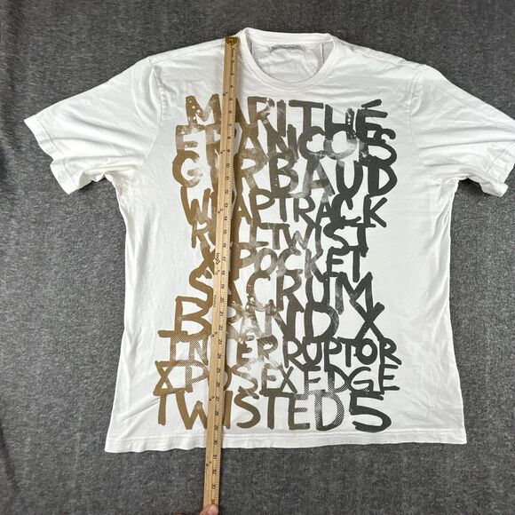 Marithe Francois Girbaud Graphic T-Shirt Mens Sz 2XL Paris NYC Spellout Y2K READ - Picture 8 of 10